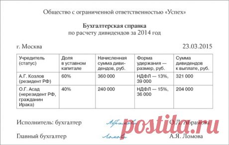 Как бухгалтеру на УСН начислить и выплатить дивиденды