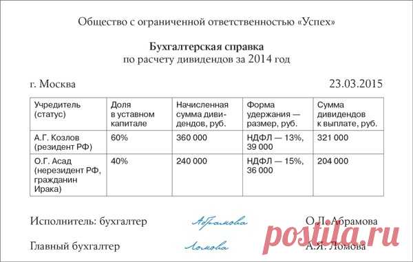 Как бухгалтеру на УСН начислить и выплатить дивиденды