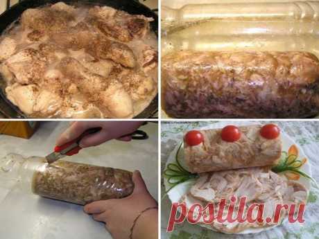 Куриный рулет в бутылке - Вкуснотища необыкновенная!