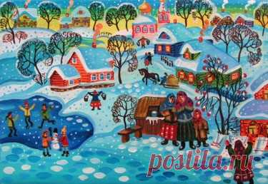 PRIMITIVE Oil Painting (NAIVE) - Maria Podverbnaya