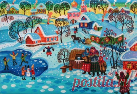 PRIMITIVE Oil Painting (NAIVE) - Maria Podverbnaya