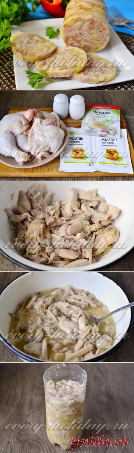 Куриный рулет в бутылке в домашних условиях, рецепт