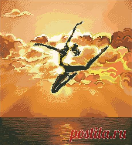 КЛАДОВАЯ РУКОДЕЛИЙ: Закат(танец в облаках)вышивка.