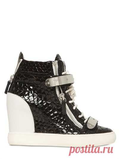 GIUSEPPE ZANOTTI - КРОССОВКИ ИЗ ЛАКИРОВАННОЙ КОЖИ - LUISAVIAROMA - ЛЮКСОВЫЙ ШОПИНГ, ДОСТАВКА ПО ВСЕМУ МИРУ - ФЛОРЕНЦИЯ