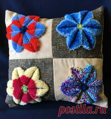 Немецкая вышивка хохолком шерсти (ака Амиш пень или Plushwork » " Knitting-and.com Бесплатный фото-учебник по работе Амиш пень работы вышивки. Также известен как немецкий хохлатый вышивка, плюшевые работы и синель работы, среди других.