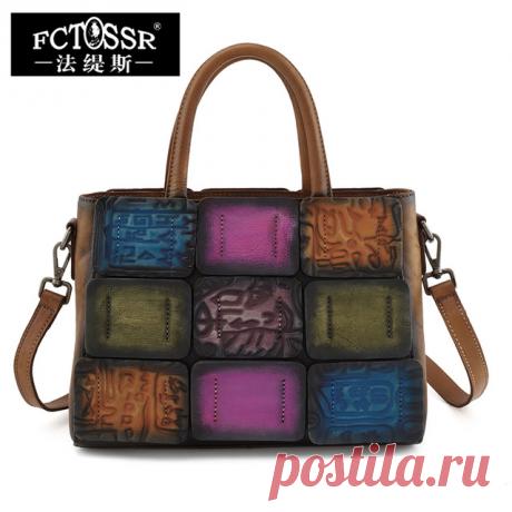 2017 натуральная кожа винтажные женские сумки ручной работы из коровьей кожи с ручкой сверху сумка купить на AliExpress