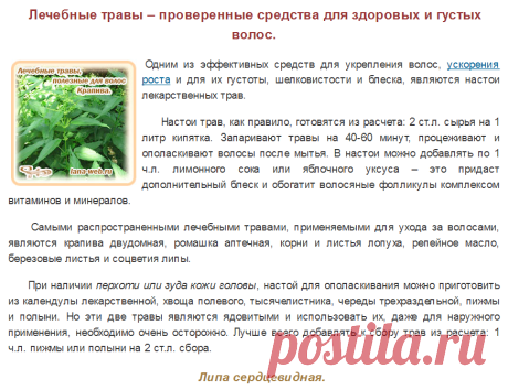Укрепляем волосы травами.