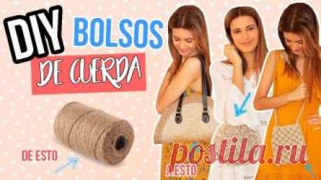 DIY 3 bolsos - Convierte un trozo de cuerda en tres bolsos de verano