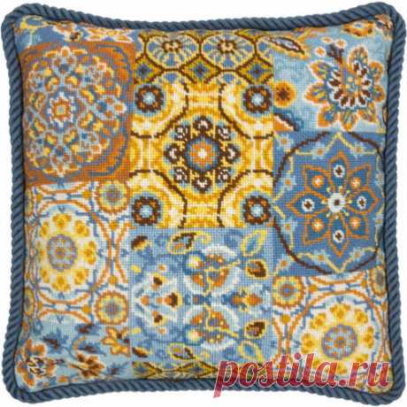 Набор для вышивания гобеленом Dimensions 71-20081 " Узоры на синем /Patterns On Blue"