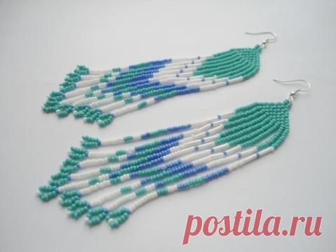 Серьги с бахромой