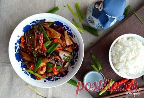 Жареные баклажаны по-китайски - пошаговый кулинарный рецепт на Повар.ру