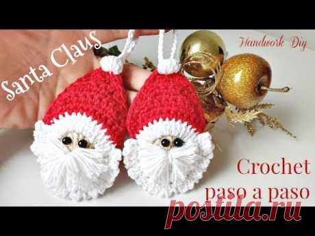 CÓMO HACER CARAS DE PAPA NOEL A CROCHET