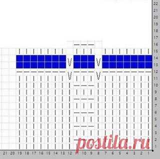 Двухцветный узор для вязания спицами