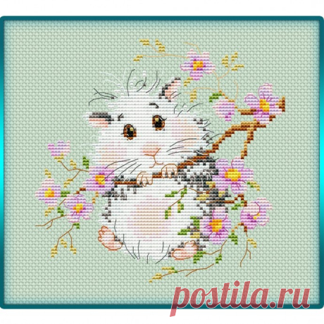 ​Хомяк в цветах