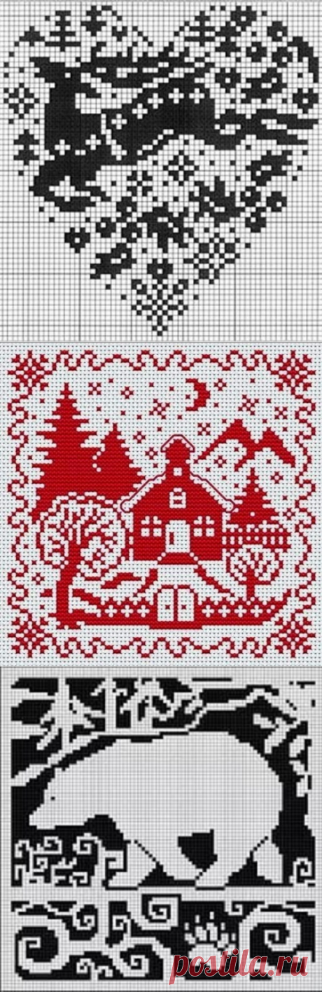 Зимний жаккард спицами
