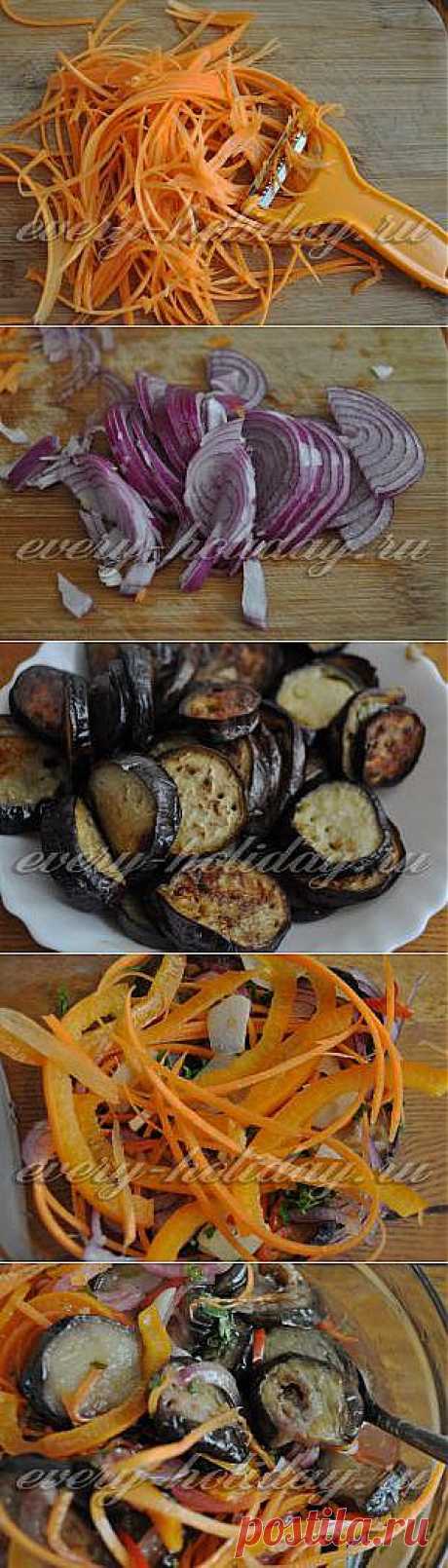 Маринованные баклажаны с морковью: рецепт