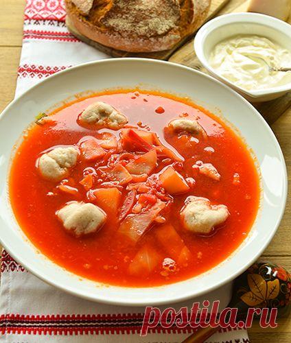 Полтавский борщ с галушками