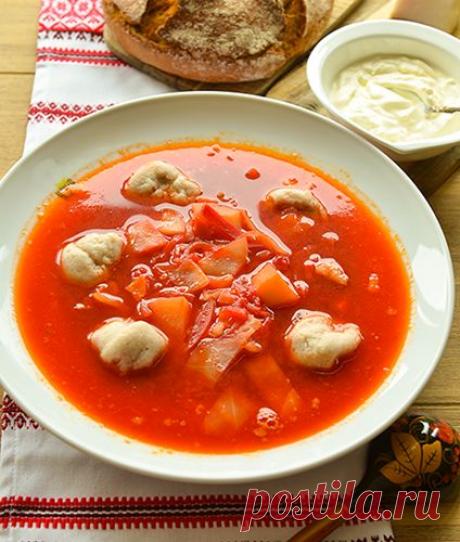 Полтавский борщ с галушками
