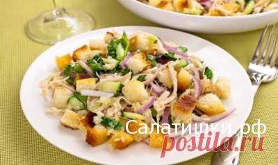 РЕЦЕПТ САЛАТА С СУХАРИКАМИ , КОЛБАСОЙ И СЫРОМ | Рецепты вкусных салатов