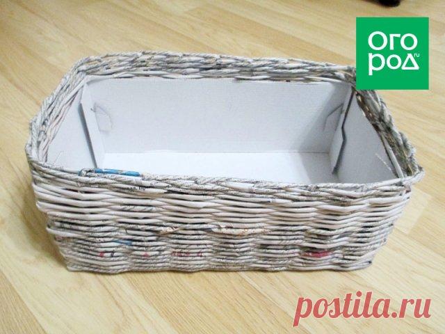 Корзинка из газетных трубочек для хранения семян – пошаговый мастер-класс с фото | Полезно (Огород.ru)