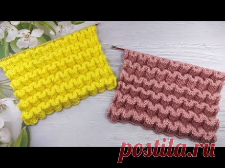 3d Relief Knit Stitch | 3d Reliefmuster stricken | Punto 3d Rilievo ai ferri| Point 3d Relief Tricot