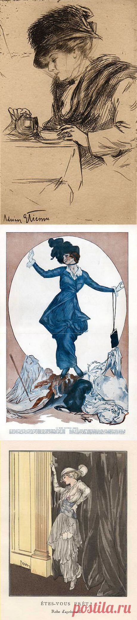 Художник моды - Etienne Drian ( 1885-1961 ).