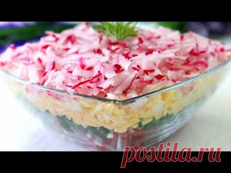 Очень Простой,Но Очень Вкусный Салат на Пасху /Свежий,сочный,быстрый