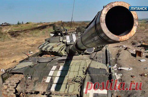 28.07.2014 в Луганске было разбито одно из подразделений украинской армии, усиленное бронетехникой.