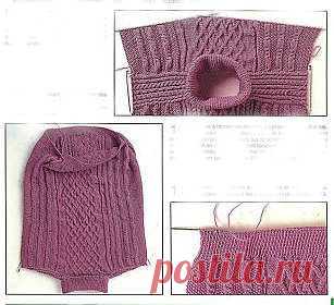 Вязание ирландского пуловера сверху вниз | Сделаем планету чище своими руками