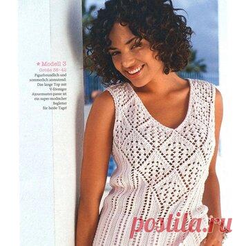 Вязаный, удлинённый топ с ажурной фигурной вставкой.❤️👚🙋‍♀️ РУКОДЕЛЬНИЦЫ… | Asha. Вязание, просто жизнь, прогулки, фотографии, мода.🌶 | Дзен