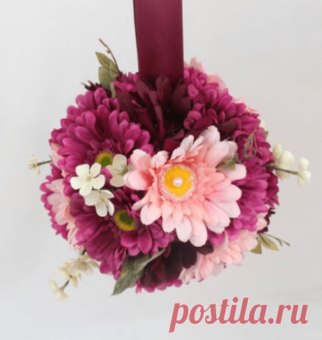 Свадебные букеты из гербер - фото