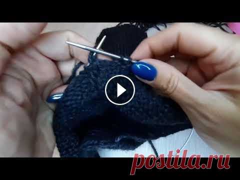 Мужские следки на двух спицах.Размер 42-44. МК. Created by InShot:...