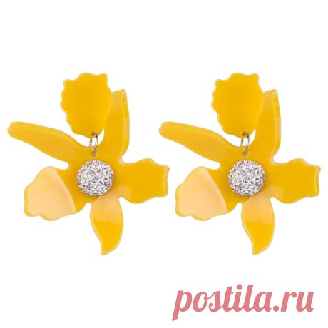 Серьги "Цветок", Premium Acrylic (Арт.: 74403-89) купить по выгодной цене в Интернет-магазине Море блеска