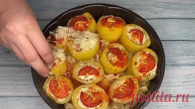 Фаршированный картофель, язык можно проглотить