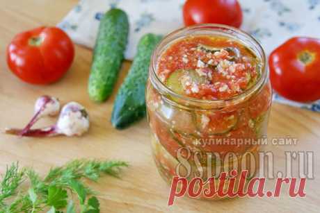 Огурцы по-грузински: вкусный и пикантный салат на зиму | 8 Ложек