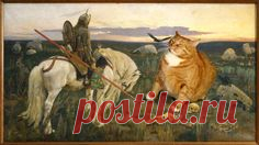 Васнецов, Витязь на распутье. Viktor Vasnetsov, A Knight at the Crossroads