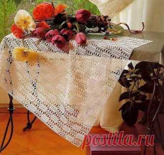 Уютная скатерть для уютного дома, вяжем крючком! Конкурс 