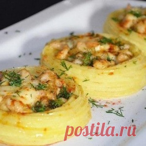 Картофельные "гнёзда" с курицей