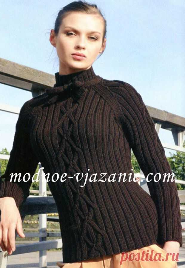 Вязаный свитер с рукавами реглан