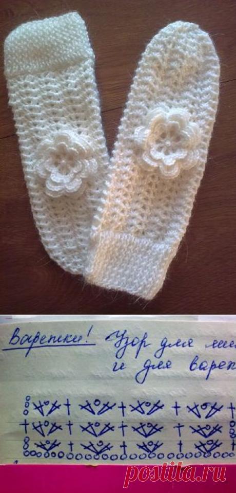 Вязание крючком - Варежки День и ночь » Поиск мастер классов, поделок своими руками и рукоделия на SearchMasterclass.Net