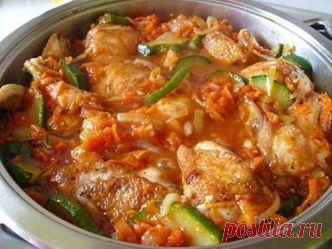 АРОМАТНАЯ и СОЧНАЯ КУРИЦА С КАБАЧКАМИ В СОУСЕ «ШИКАРДОСС»!