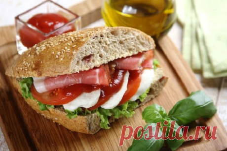 Сэндвичи с сыром ветчиной и помидорами – пошаговый рецепт с фото.