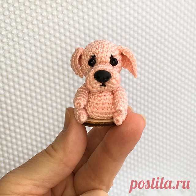 👋🏻🙋🏼Маленькие подарки 🎁 приносят Большую радость 😃! Щенок 🐶 4см  Small gifts 🎁 bring great joy 😃! Puppy 🐶 4cm.  #amigurumi #weamiguru  #ami_elena #puppet #p#miniature #dollhouse #kawaii  #crochetersofinstagram #crochetlove  #crochet  #virka #амигуруми  #новыйгод2018  #собачка🐶 #миниатюра  #минисобака #minidogs  #miniamigurumi #mimimi #вяжукрючком