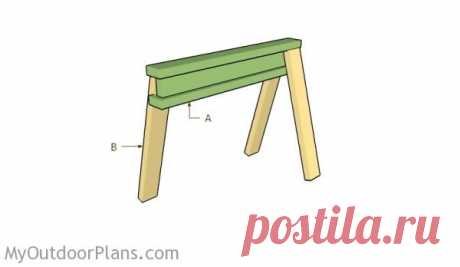 I Beam Sawhorse Plans | MyOutdoorPlans | Free Woodworking Plans and Projects, DIY Shed, Wooden Playhouse, Pergola, Bbq