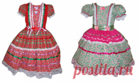 Vestido de quadrilha (festa junina) – DIY- marlene mukai – molde infantil