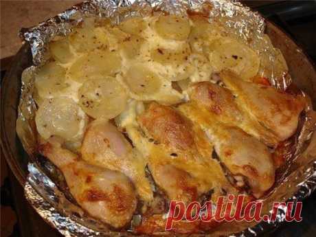 куриные ножки с картофелем