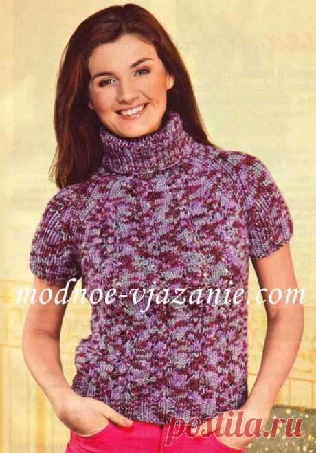 Свитер с короткими рукавами реглан