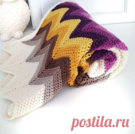 Узор зигзаг для пледа.