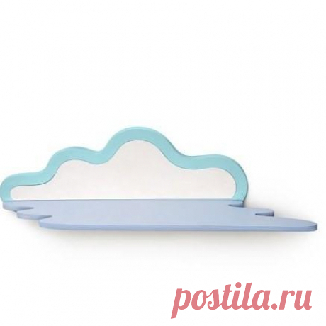 Полка маленькая бело-голубая – купить в Москве, цена 1 200 руб., дата размещения: 01.12.2019 - Обустройство детской