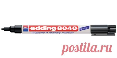 Маркер для белья и ткани Edding E-8040 col. 001, черный, 1 мм. - купить в интернет-магазине Костер Санкт-Петербург